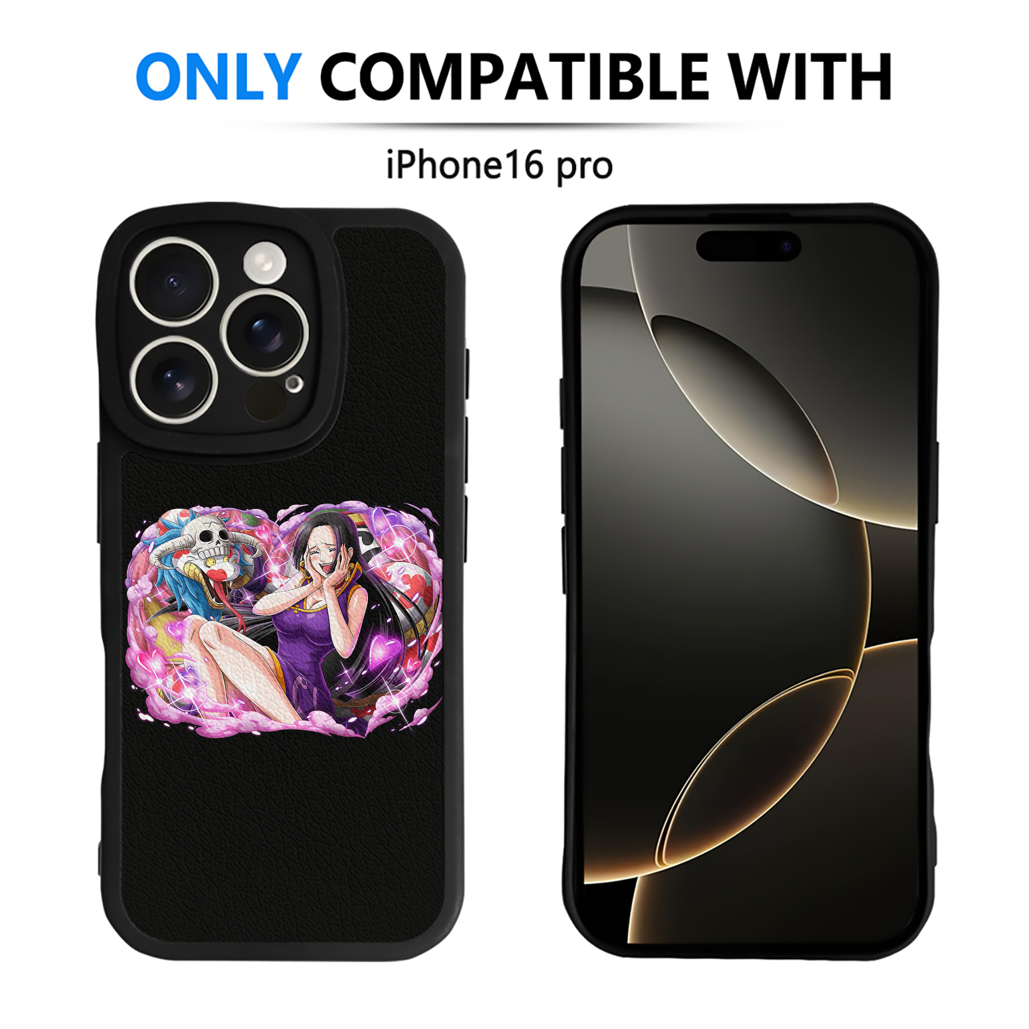 （画像用） ワンピース ボア・ハンコック ONE PIECE Boa·Hancock 【iPhone 16シリーズ対応】シリコンスマホケース（レザー調） 材質：シリコン